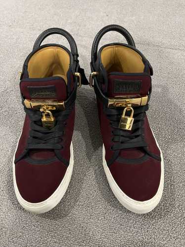 Buscemi Buscemi 100mm red velvet leather sneaker