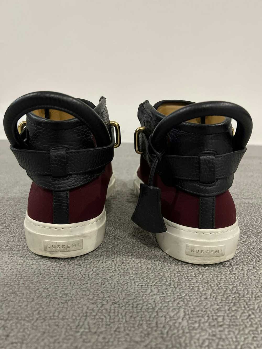 Buscemi Buscemi 100mm red velvet leather sneaker - image 4