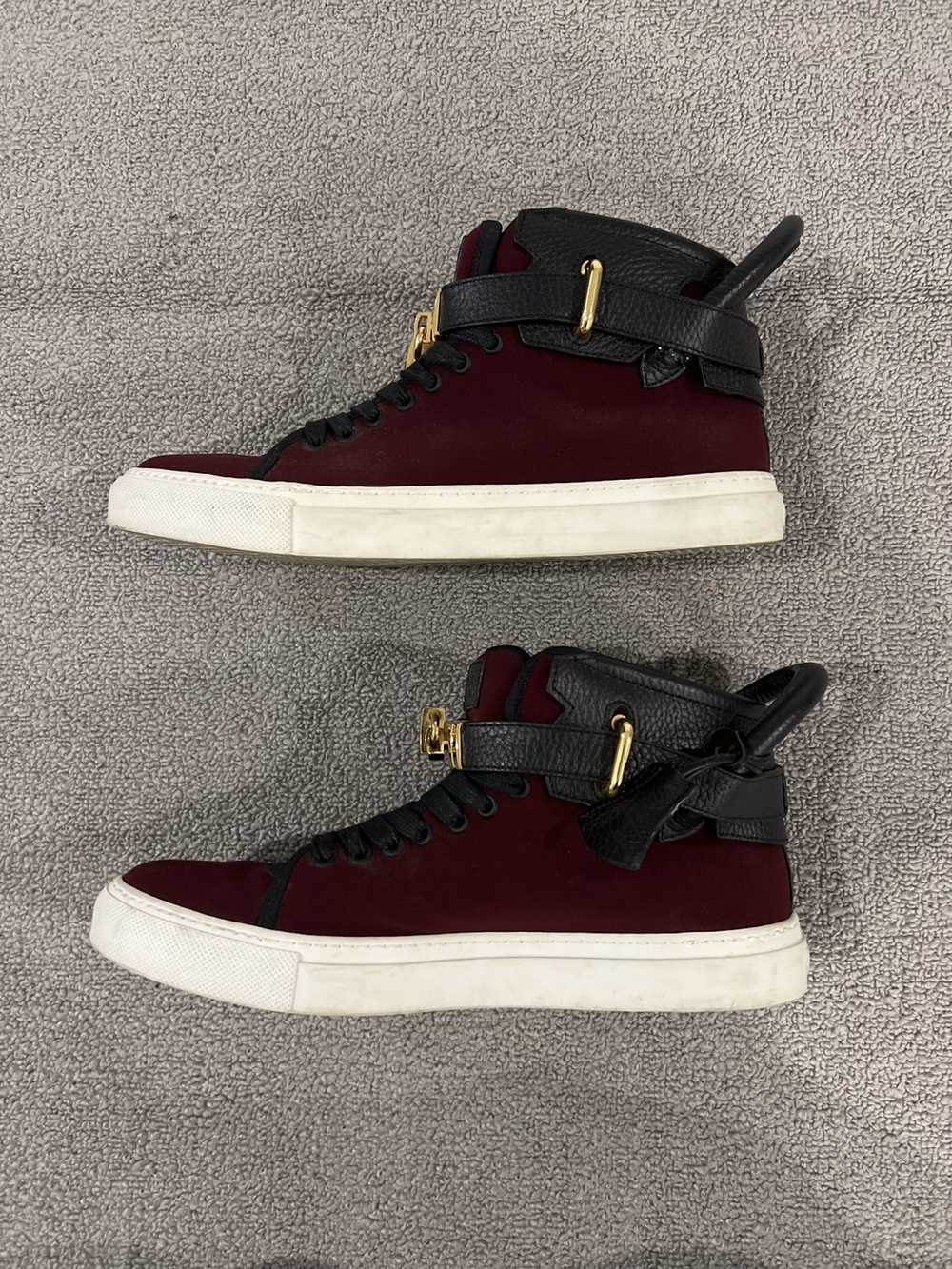 Buscemi Buscemi 100mm red velvet leather sneaker - image 5