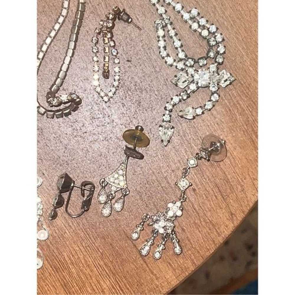 Vintage LOT of Dress Clip Rhinestones Jewelry Fas… - image 9
