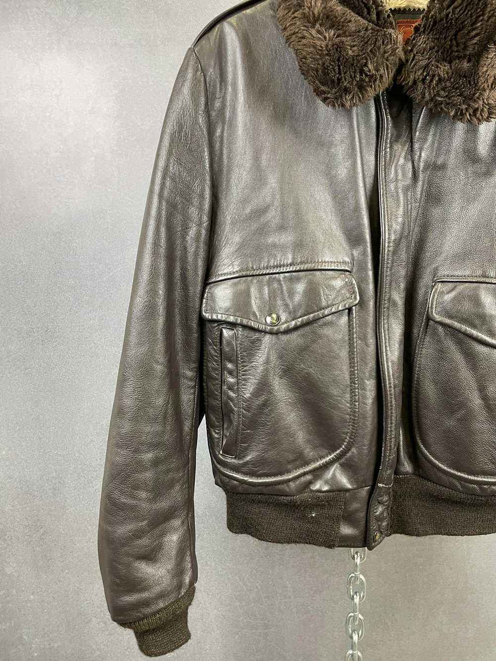 Vintage Vintage 60s Leather Flight Jacket - image 5