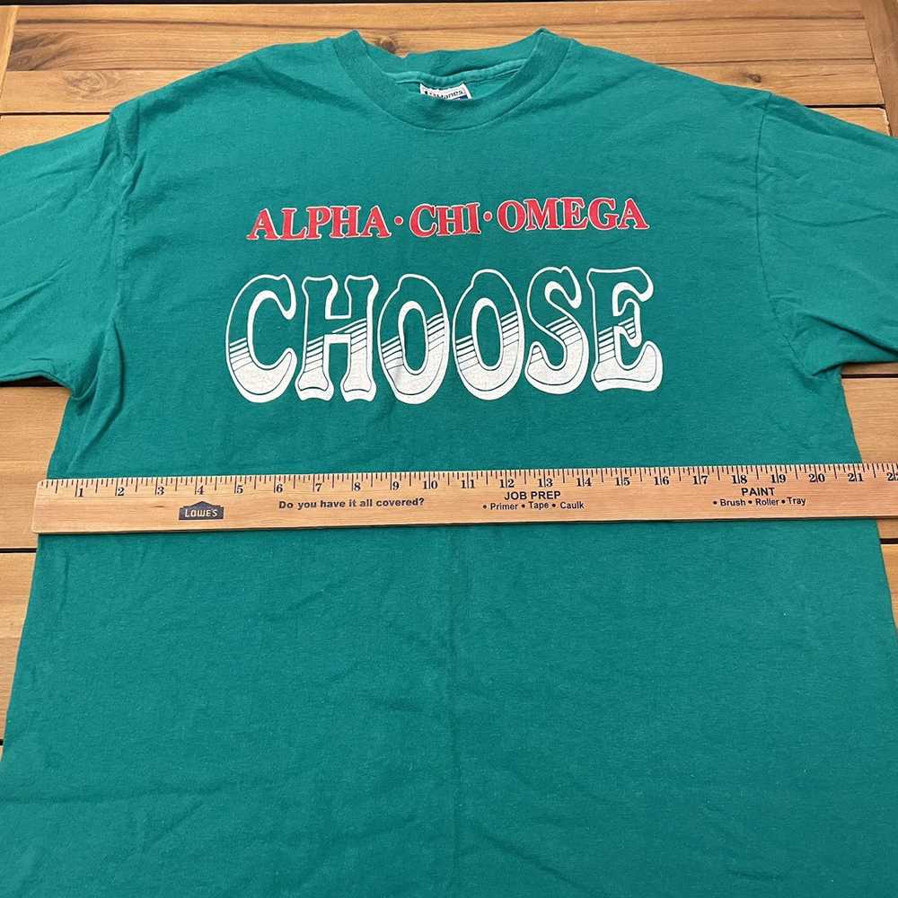 Hanes × Vintage Vintage 90s Alpha Chi Omega AXO S… - image 7