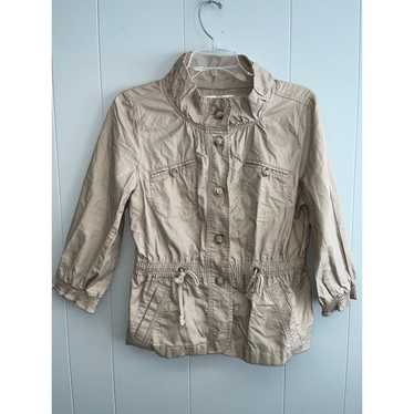 Loft Ann Taylor LOFT Khaki Women's Jacket Size Me… - image 1