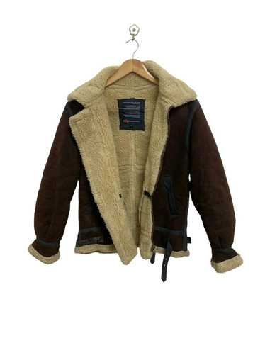 Alpha Industries × Sheepskin Coat × Vintage Vinta… - image 1