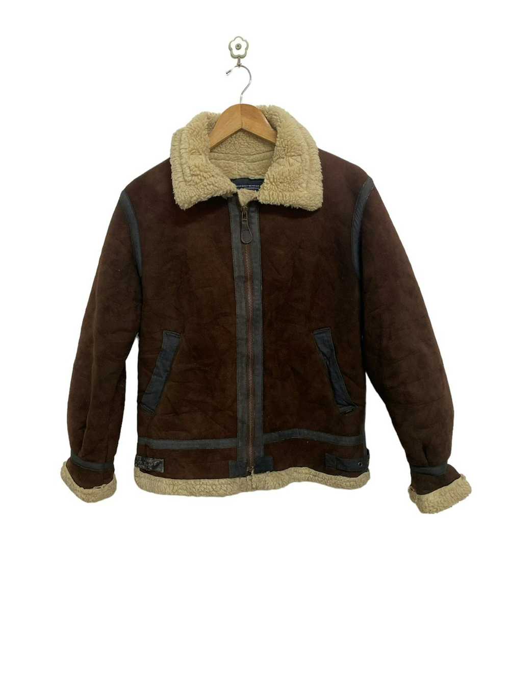 Alpha Industries × Sheepskin Coat × Vintage Vinta… - image 2