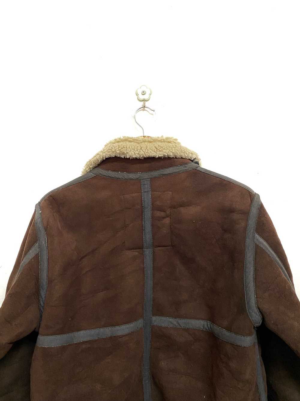 Alpha Industries × Sheepskin Coat × Vintage Vinta… - image 5