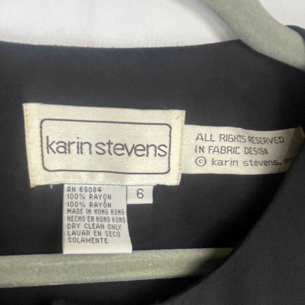 Karin Stevens 60s Vintage Crepe Midi Pleated Dres… - image 2