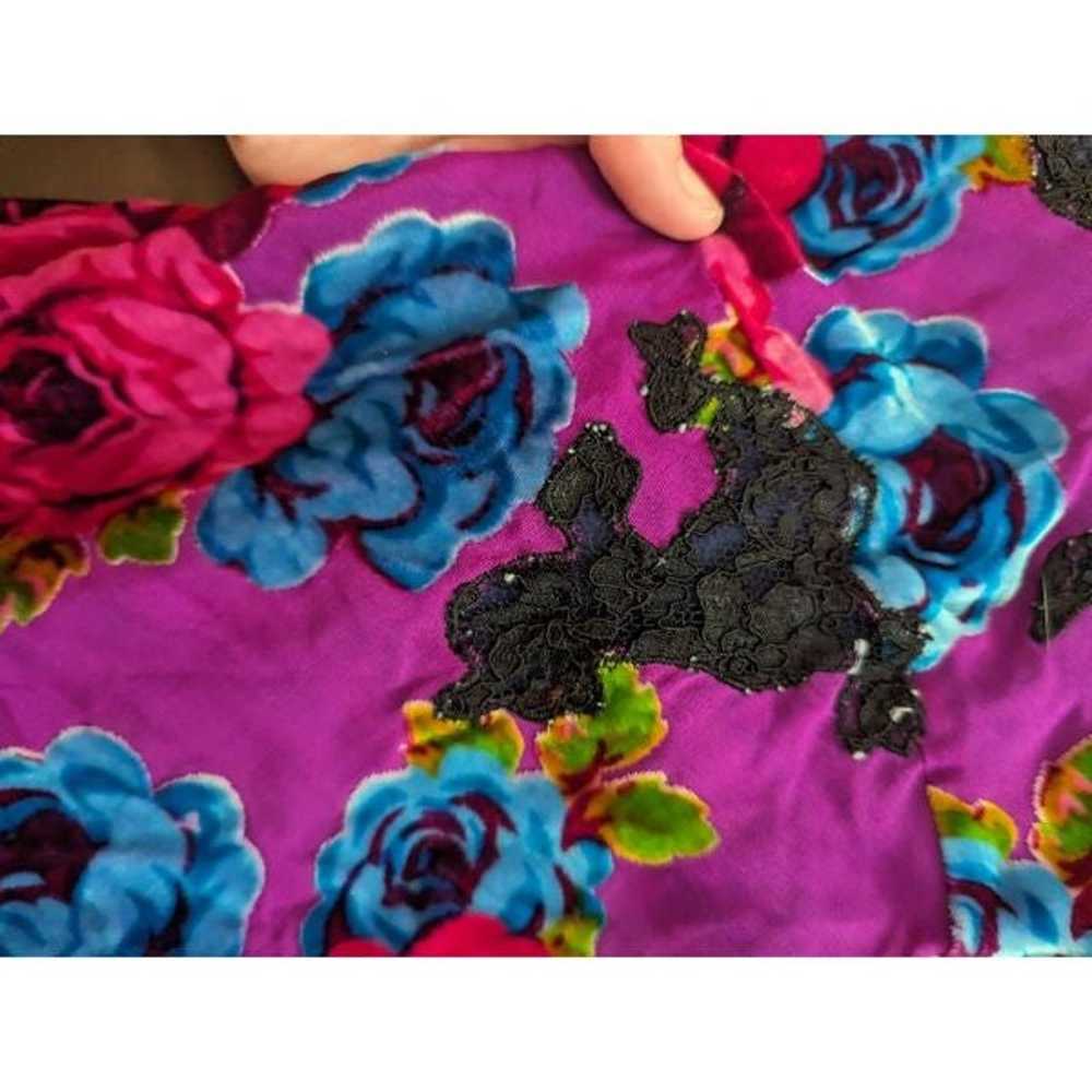 Betsey Johnson New York black label silk and velv… - image 6