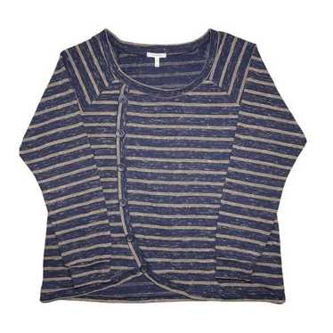 Other Maurices Women Navy Blue and Cream Stripe B… - image 1