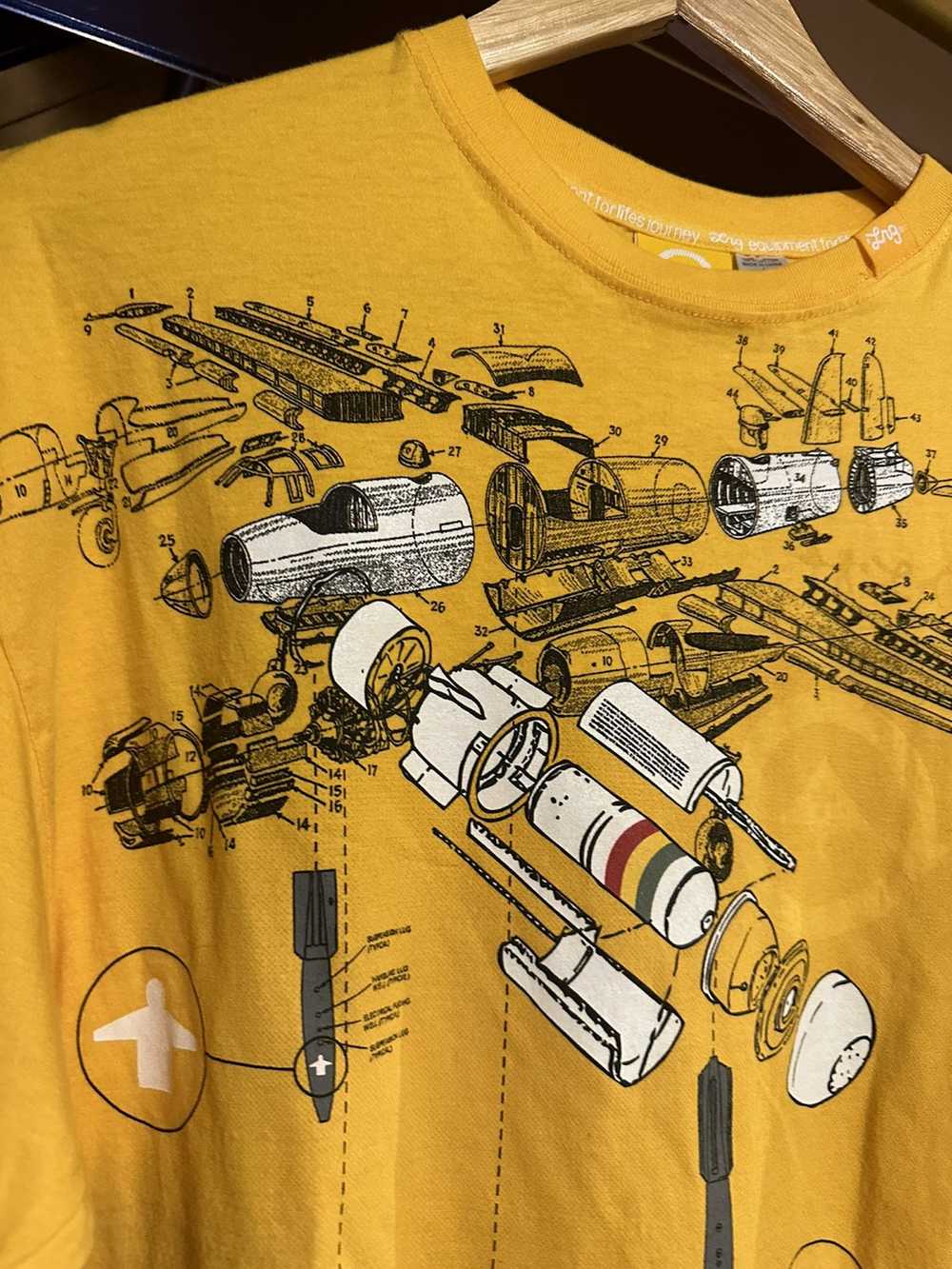 LRG LRG Plane Bomb/ Missile Yellow Graphic Tee - image 3