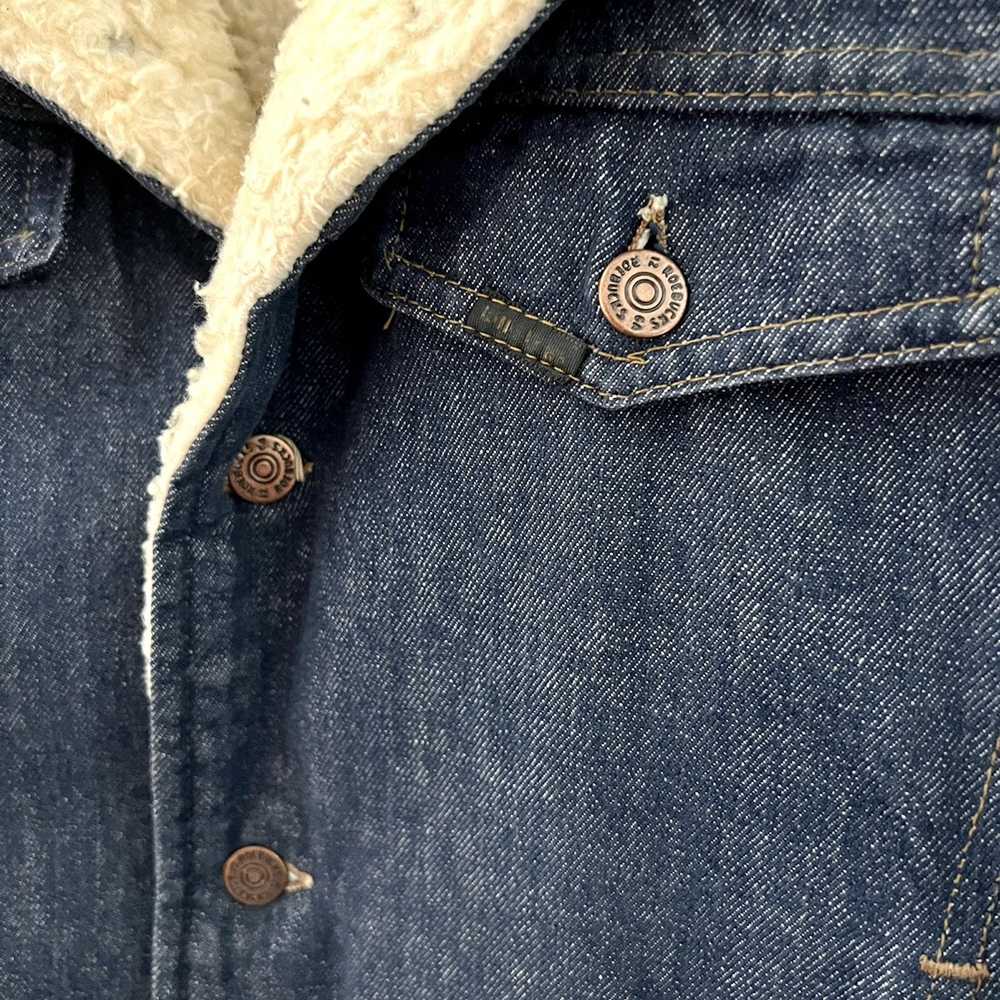 Vintage Sears Roebucks Bomber Sherpa Lined Button… - image 5