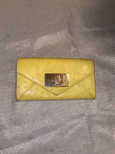 Kate Spade Kate Spade yellow ostrich leather walle