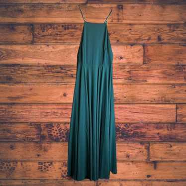 Vivid Imagination Emerald Green Cutout Maxi Dress