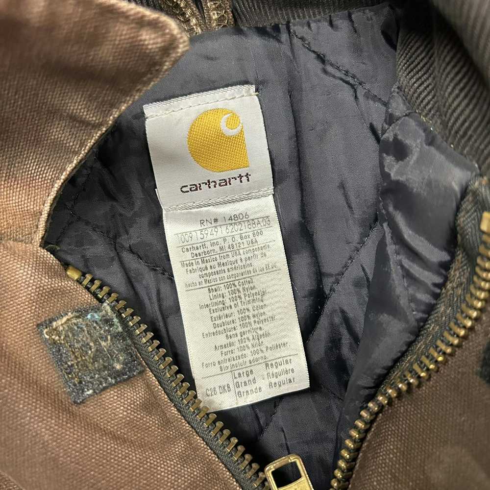 Carhartt × Vintage Brown hooded Carhartt jacket s… - image 4