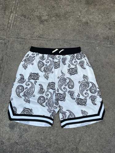 Streetwear × Vintage Paisley Shorts White/Black - image 1