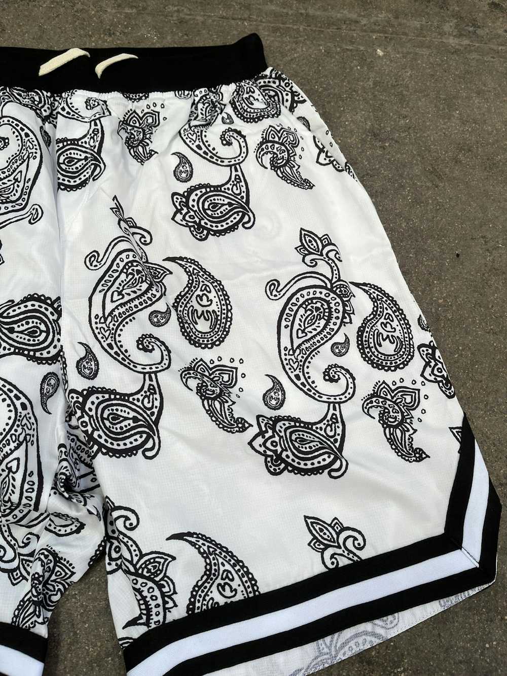 Streetwear × Vintage Paisley Shorts White/Black - image 2