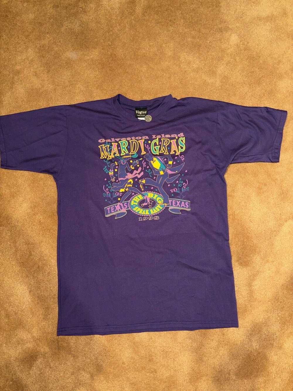 Vogue Vintage Vogue 1998 Mardi Gras Tee Large - image 1