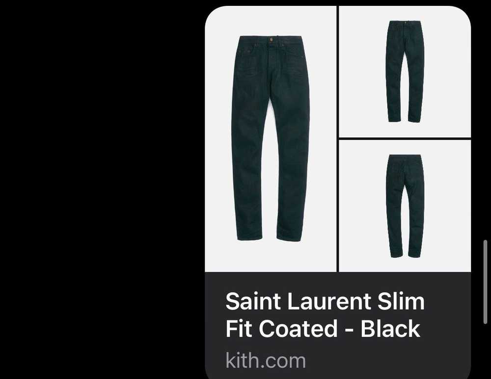 Saint Laurent Paris Saint Laurent Slim Fit Coated… - image 7
