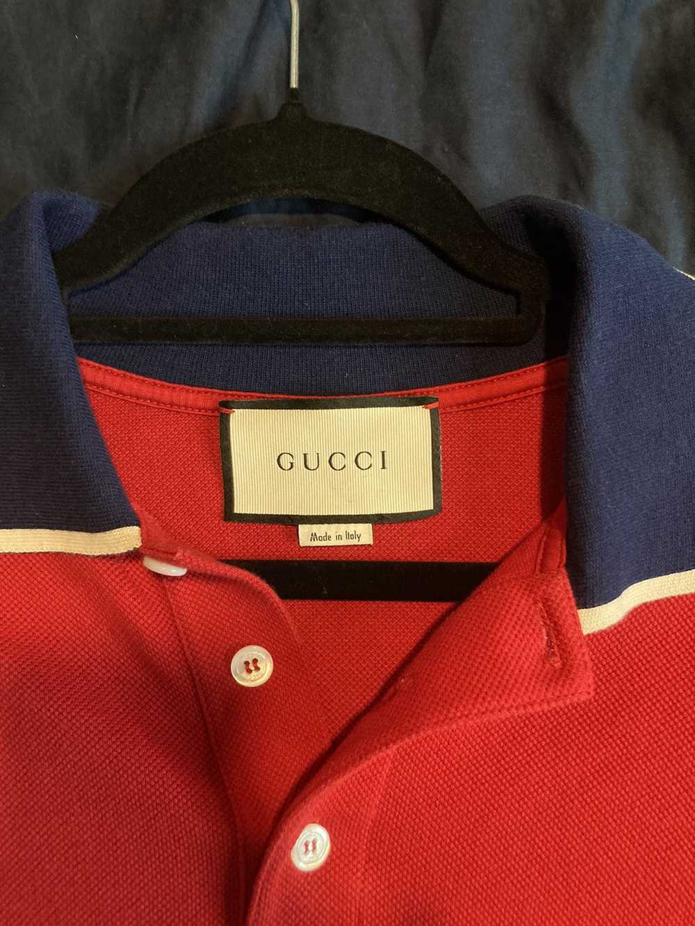 Gucci Gucci Cotton Piquet Polo with Web Collar - image 7