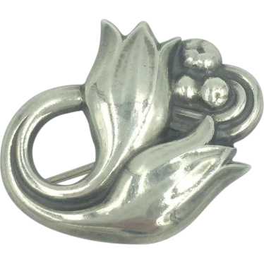 Georg Jensen Flower 1950’s Denmark Sterling Silver