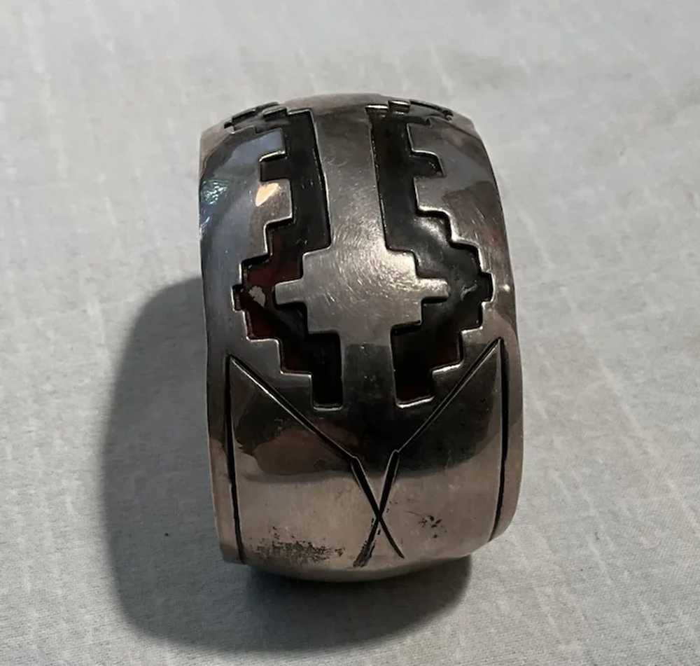 Sterling Silver Vintage Navajo Bracelet - image 3