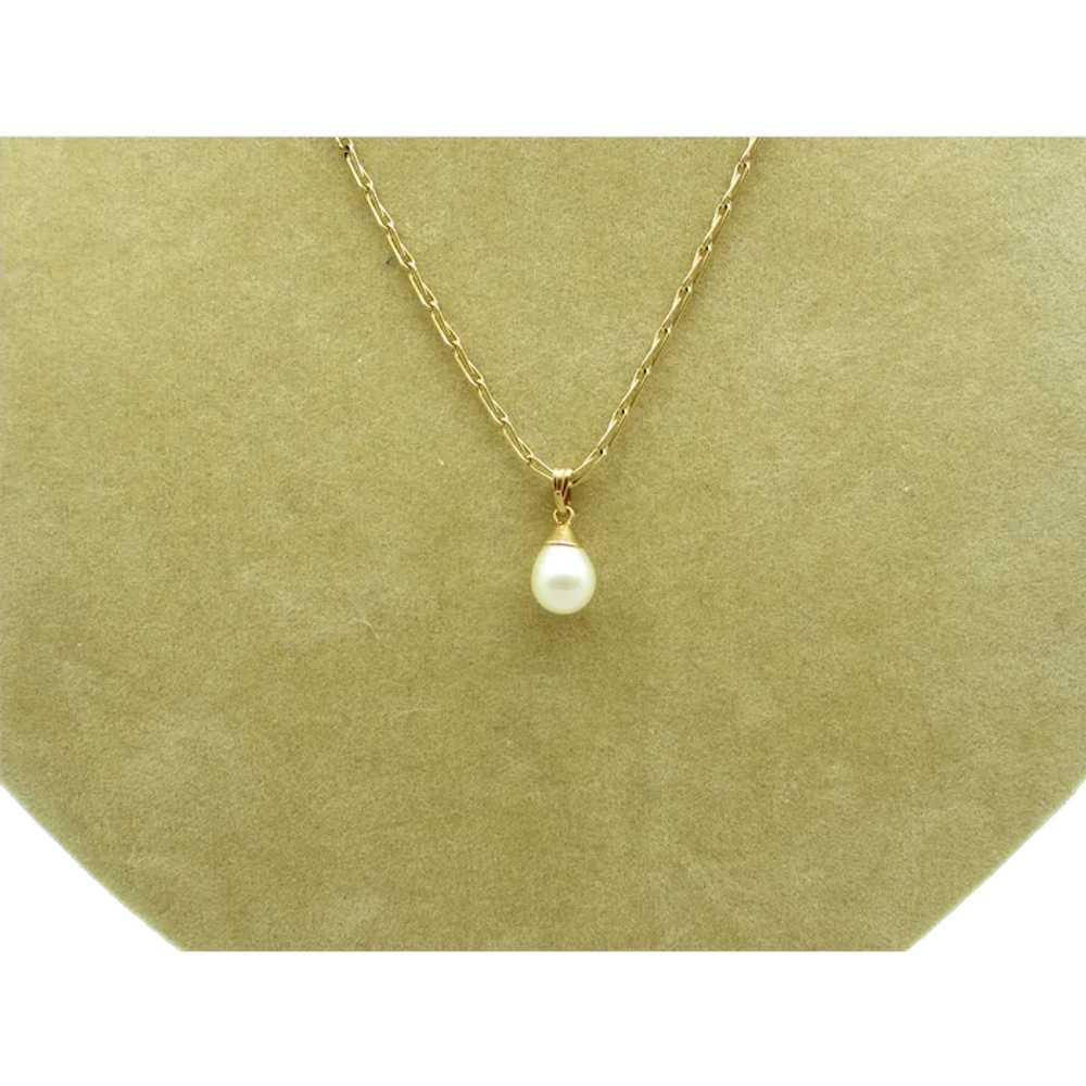 Majorca Pearl on Gold Filled Chain in Original Box - image 1