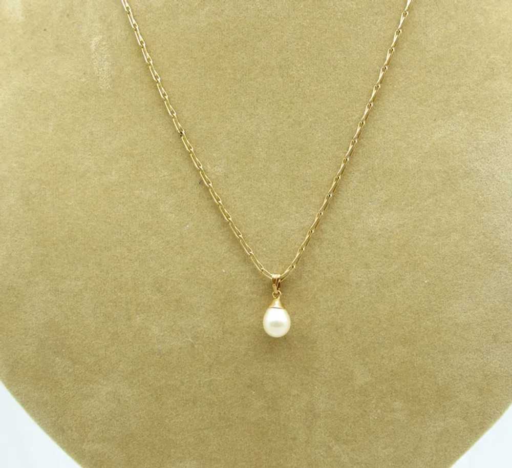 Majorca Pearl on Gold Filled Chain in Original Box - image 2