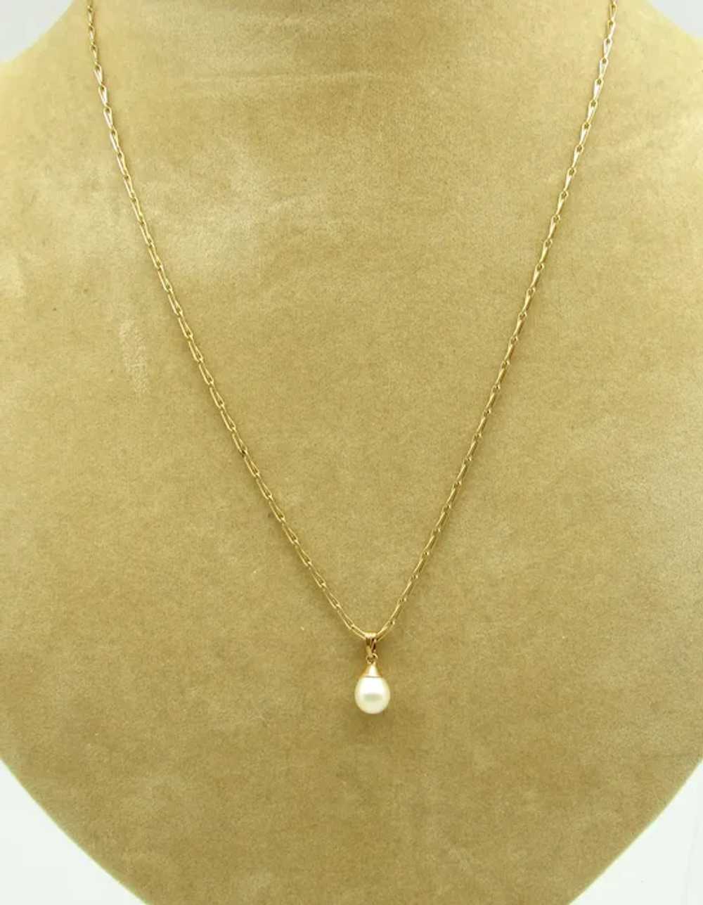 Majorca Pearl on Gold Filled Chain in Original Box - image 3