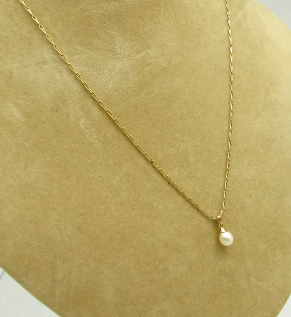 Majorca Pearl on Gold Filled Chain in Original Box - image 4