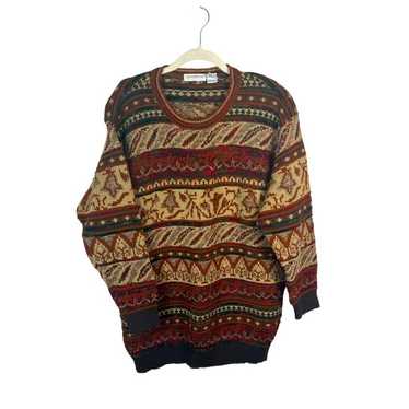Vintage Liz Claiborne Metallic Fair Isle Sweater - image 1