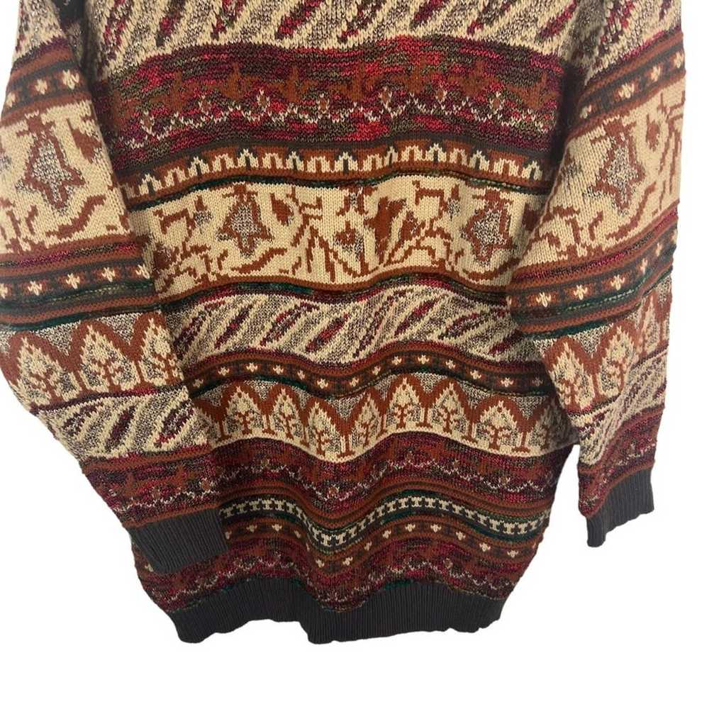 Vintage Liz Claiborne Metallic Fair Isle Sweater - image 4