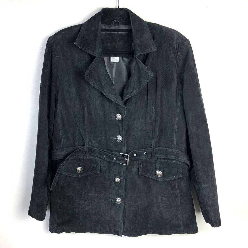 Jaqueline Ferrar Vintage Suede Jacket Womens M Be… - image 1