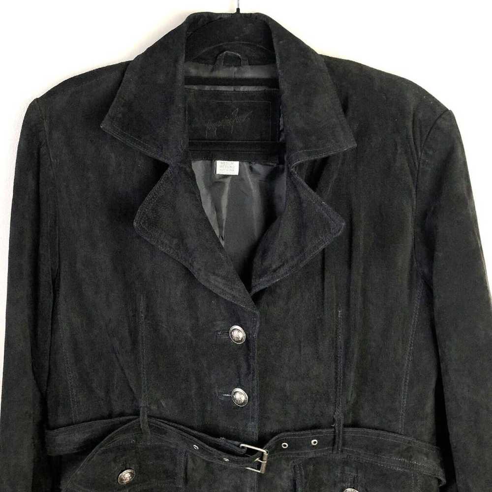 Jaqueline Ferrar Vintage Suede Jacket Womens M Be… - image 2