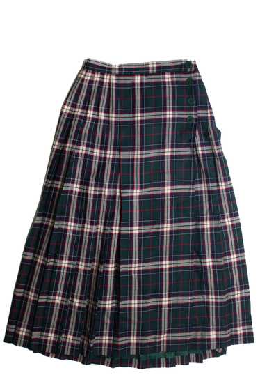 Women's Long Wool Maxi Plaid Skirt, Wool Maxi Skirt Women, Vintage