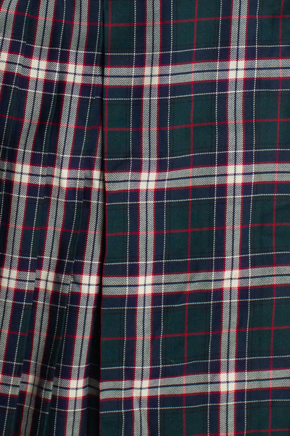 Vintage Plaid Wool Maxi Skirt (80s) 690 - image 2
