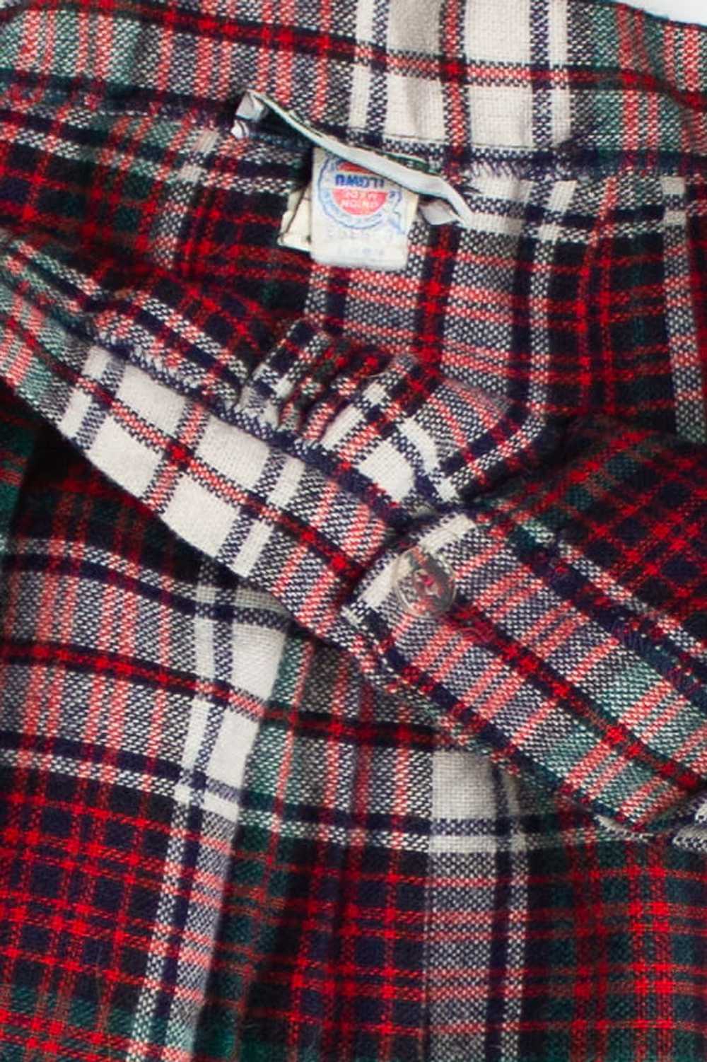 Vintage Plaid Wool Midi Skirt (1980s) - image 3