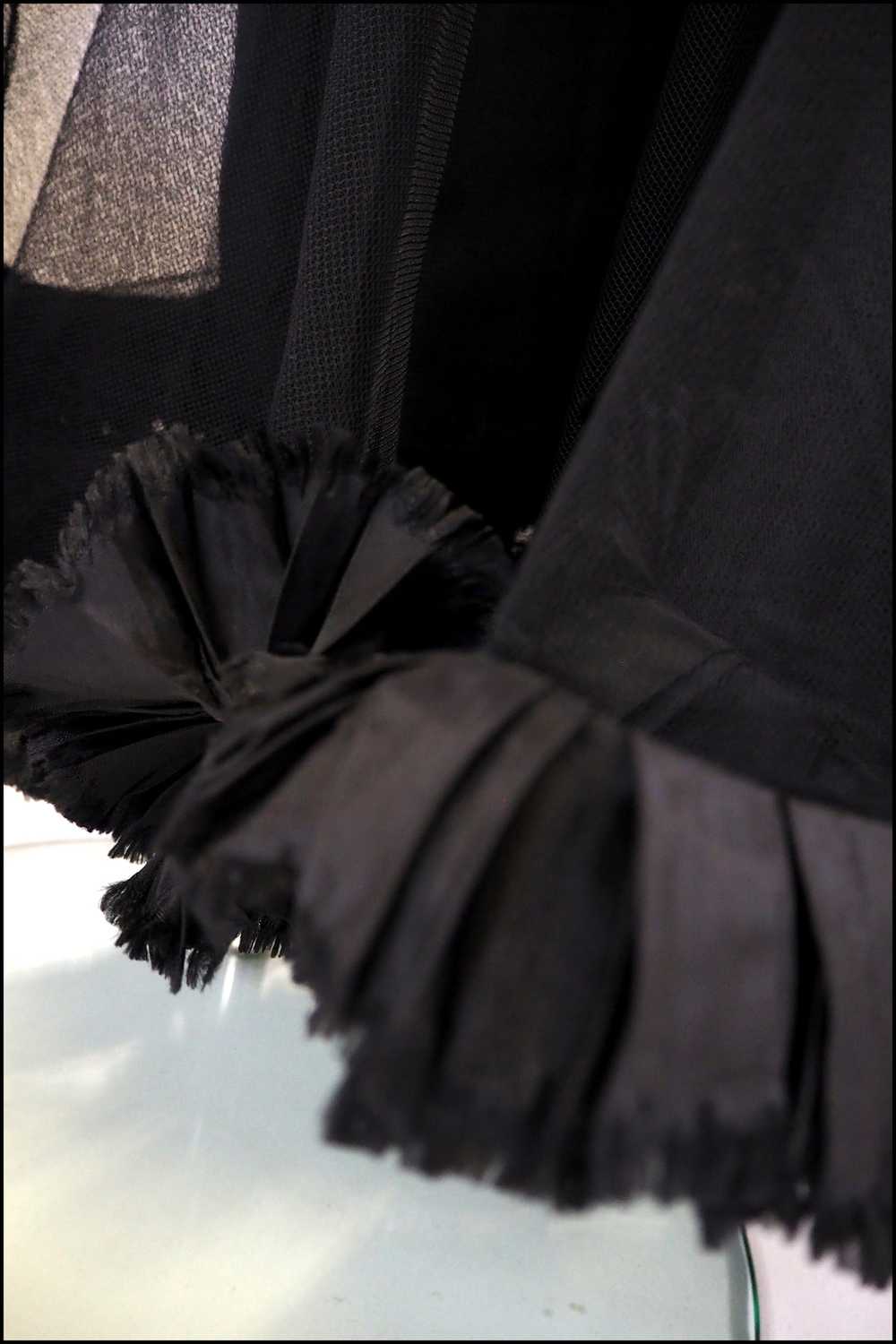 Vintage 1930s Black Sequin Tulle Dress - image 7