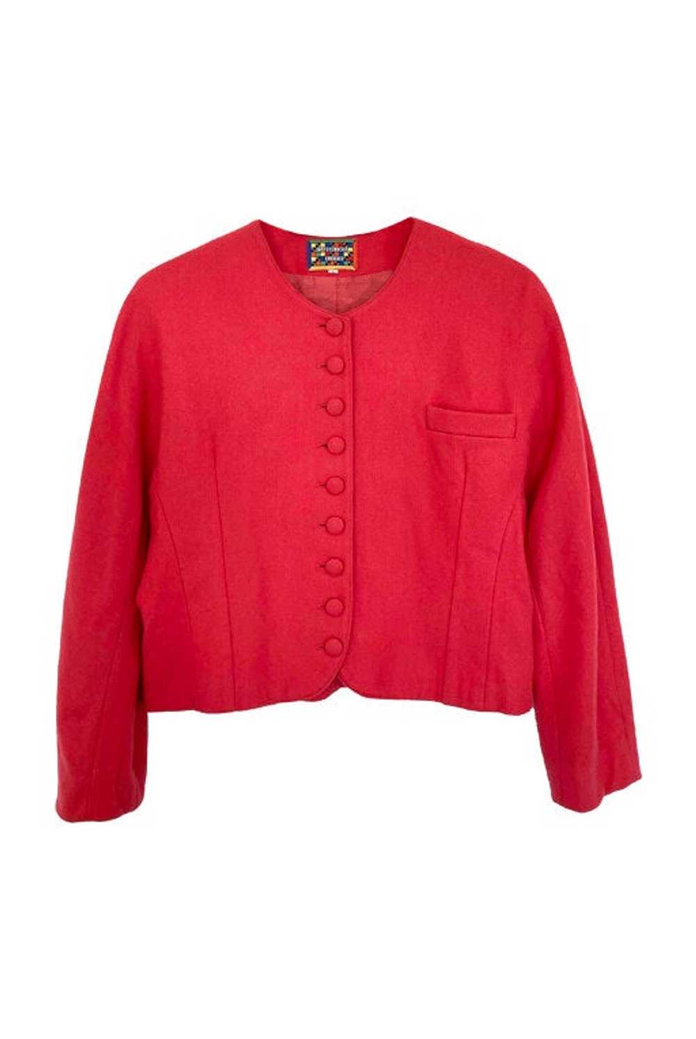 Wool jacket - Vintage Camaïeu cropped jacket in b… - image 1