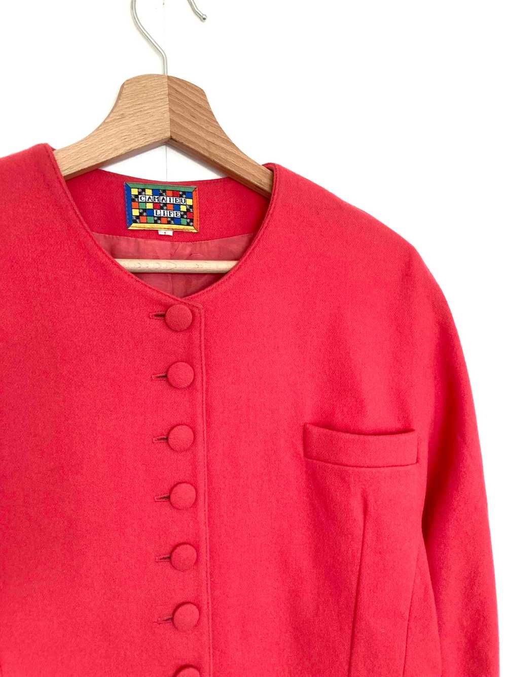 Wool jacket - Vintage Camaïeu cropped jacket in b… - image 4
