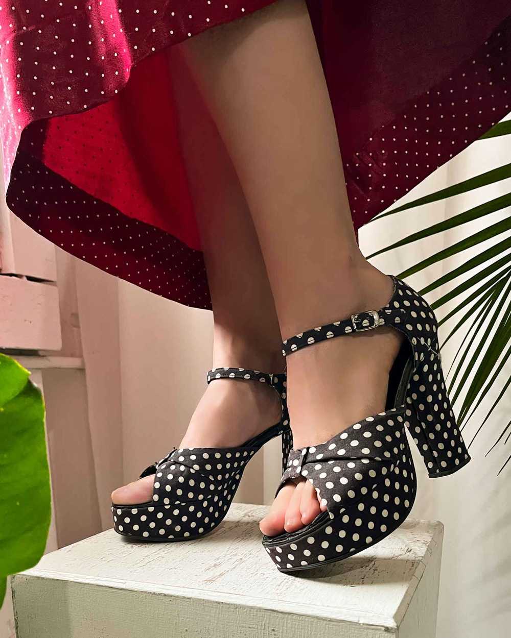 70s Polka Dot Platforms - image 1