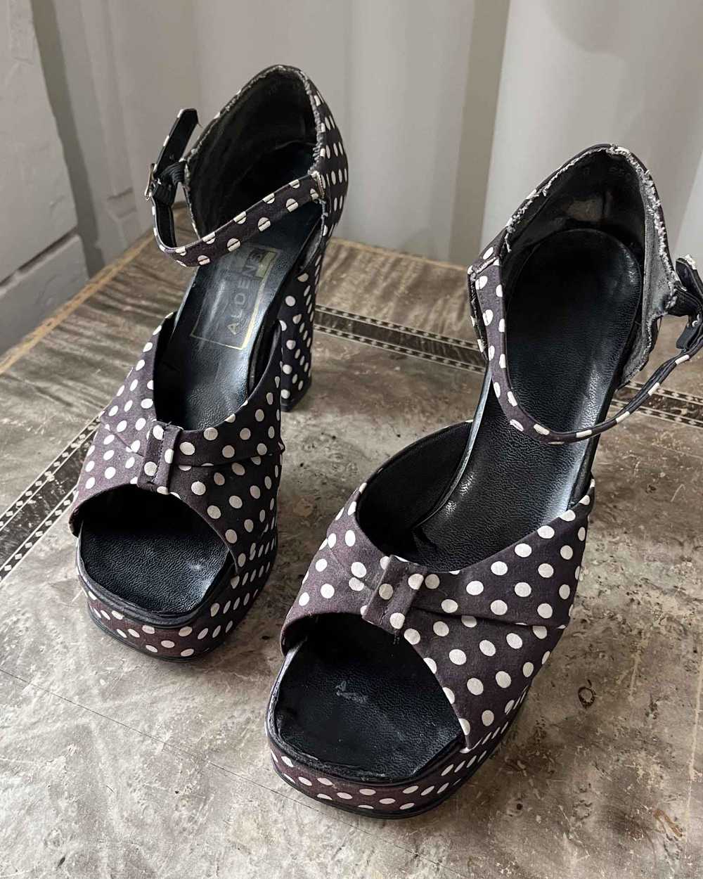 70s Polka Dot Platforms - image 3