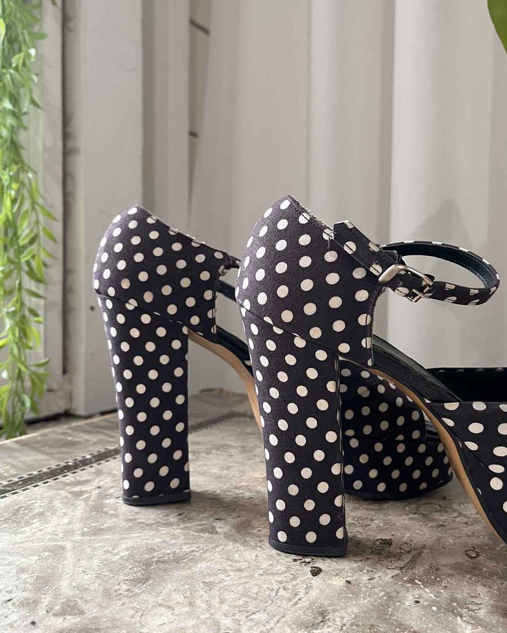 70s Polka Dot Platforms - image 5