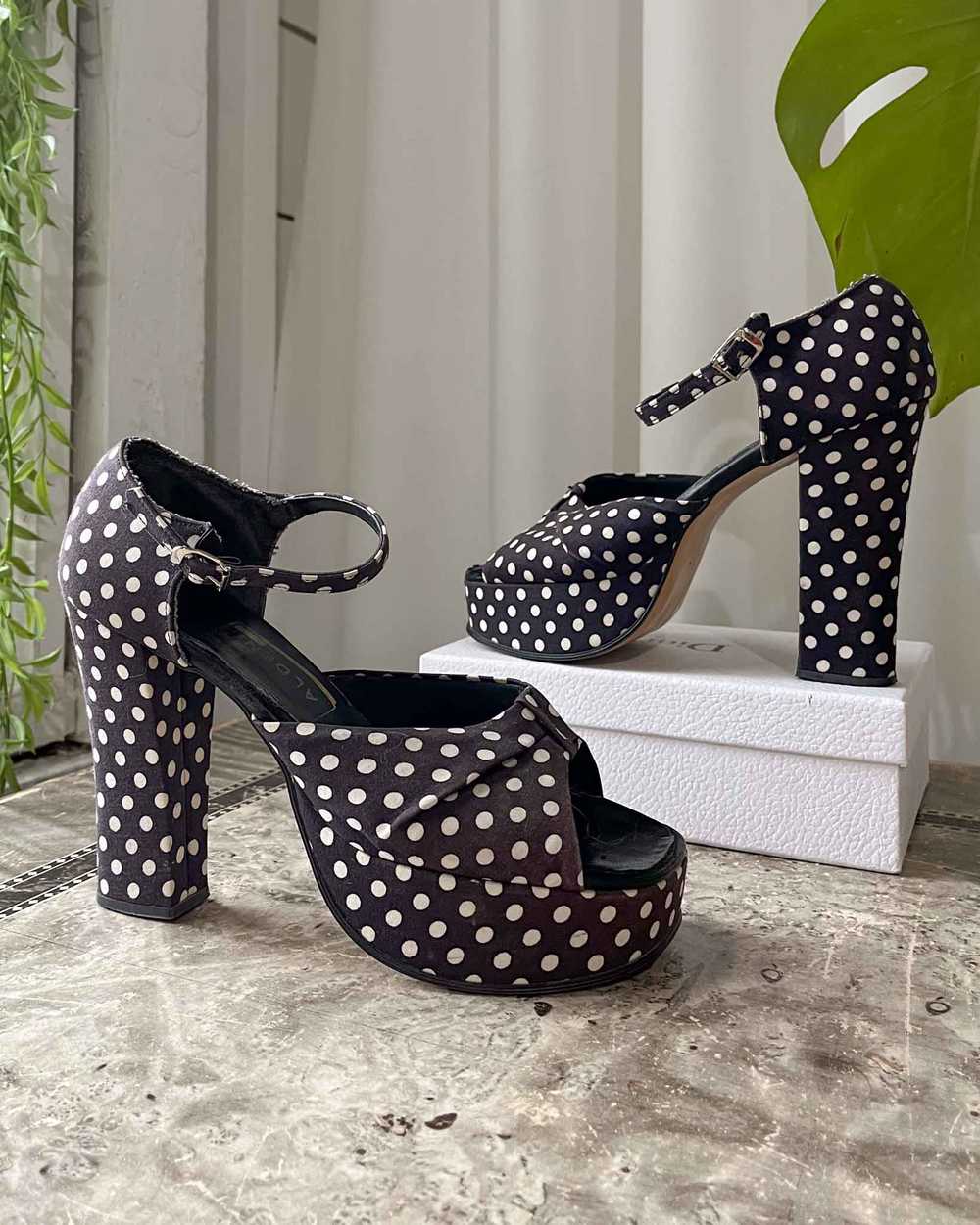 70s Polka Dot Platforms - image 6