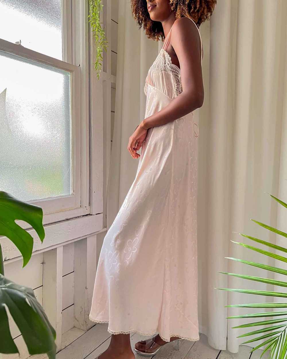 80s Dior Floral Satin Slip Dress - image 5