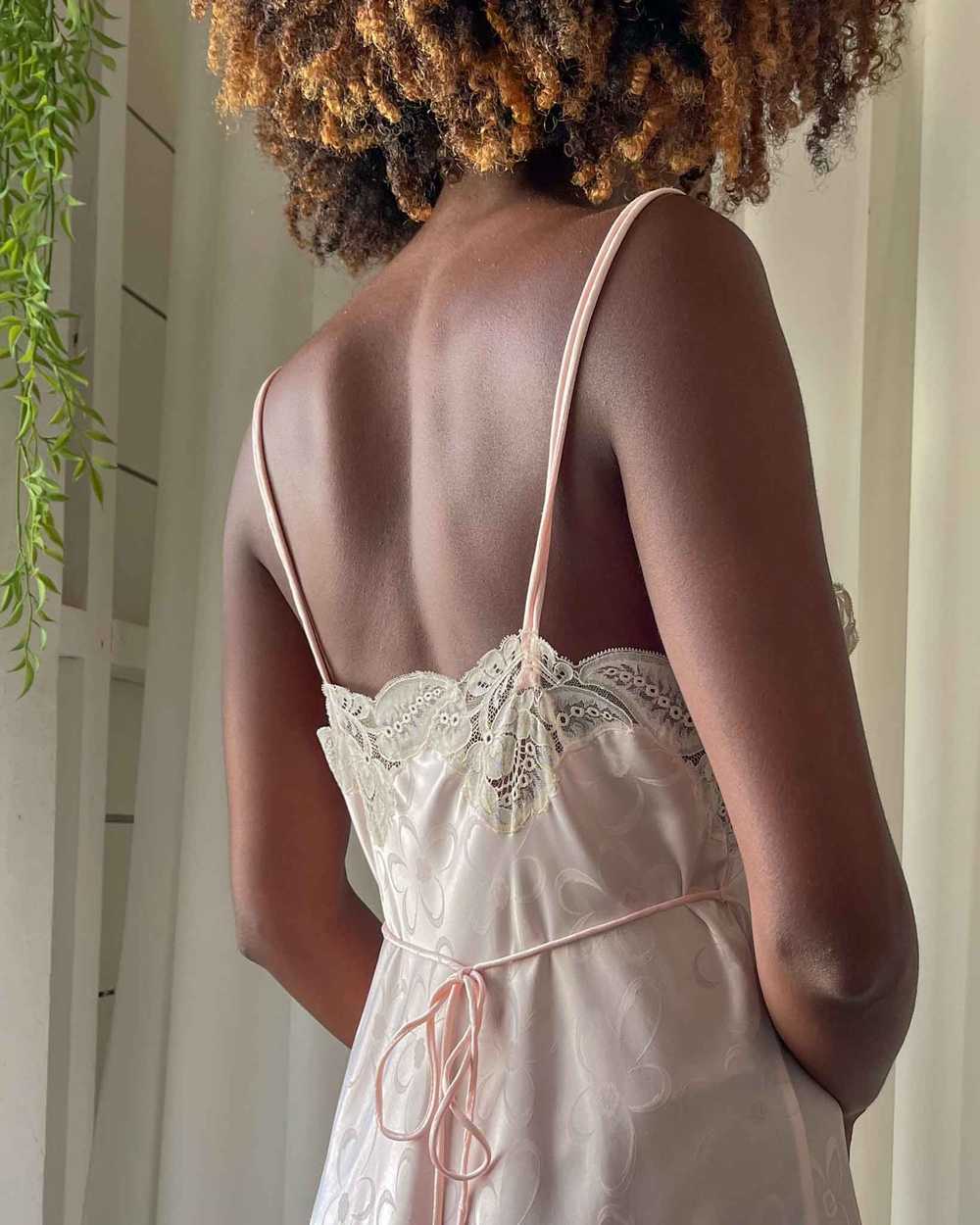 80s Dior Floral Satin Slip Dress - image 6