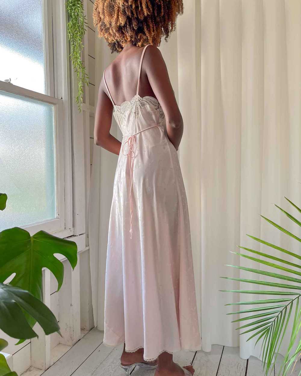 80s Dior Floral Satin Slip Dress - image 7