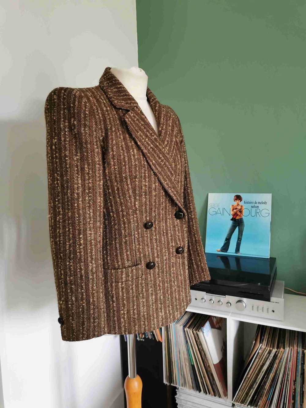Wool blazer - Wool tweed blazer Slightly fitted s… - image 5