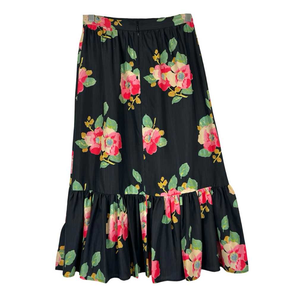 Manoush Floral Ruffle Silk Skirt - image 2