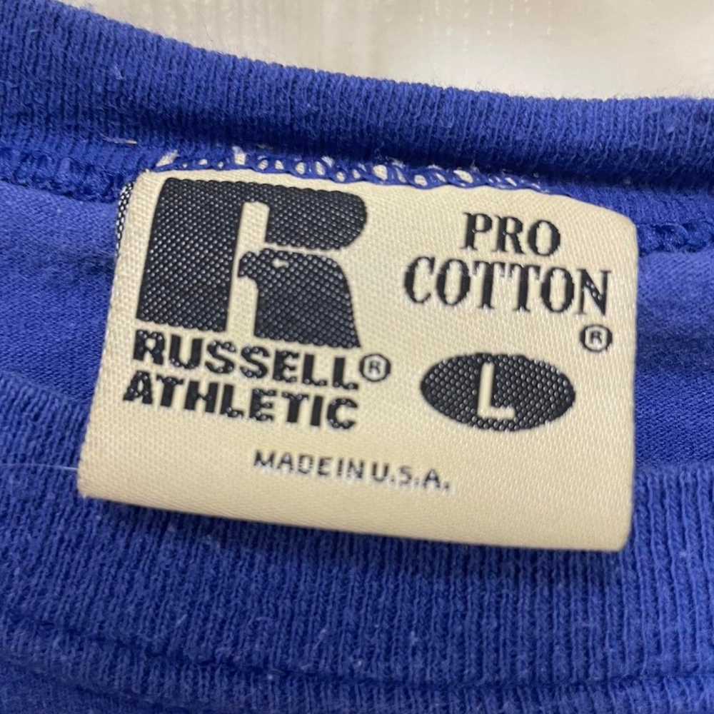vintage russell athletic blue pocket tee •size L - image 3