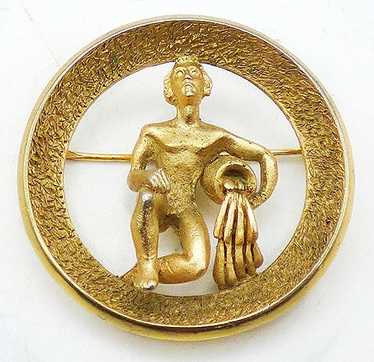 Trifari Zodiac Series Aquarius Brooch - image 1